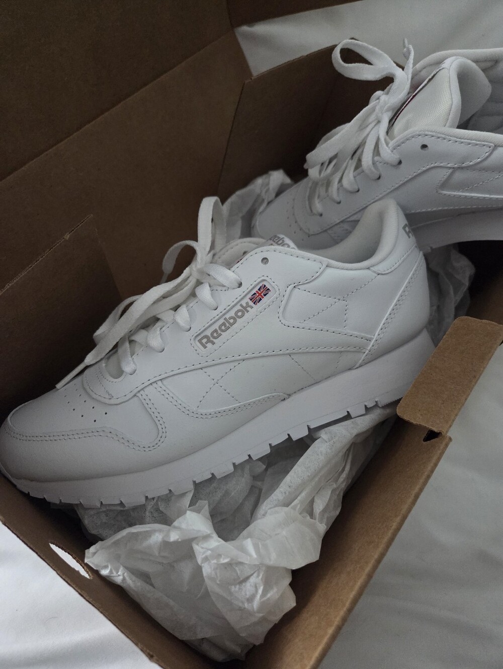 Reebok Classics White Leather Trainers 8.5